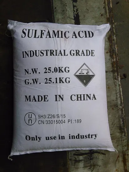 Alcance ácido inorgânico 99,8% limpador de metal ácido amidossulfônico qualidade superior exportando ácido sulfâmico SA